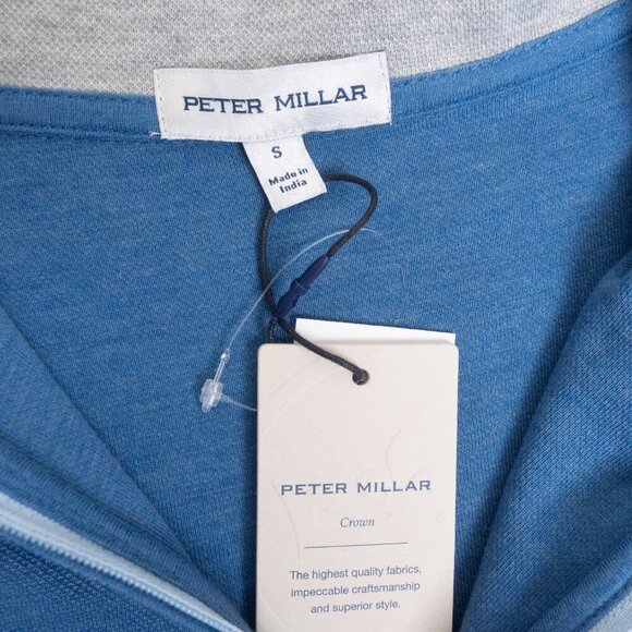 Peter Millar Crown Comfort Pullover Sweater Cape Blue Golf Quarter Zip - Picture 6 of 12